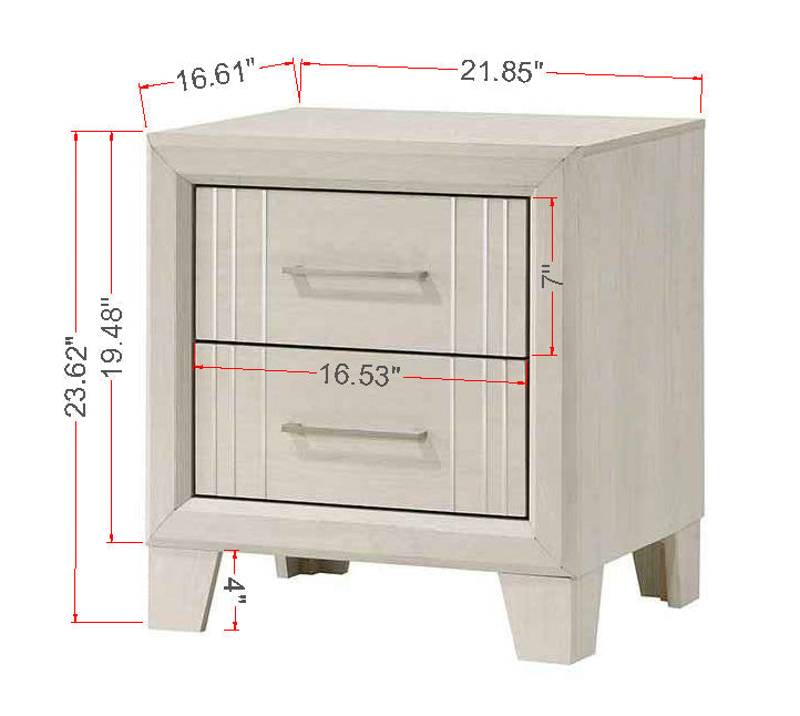 Charlie White Panel Bedroom Set from Crown Mark - Lara Furniture