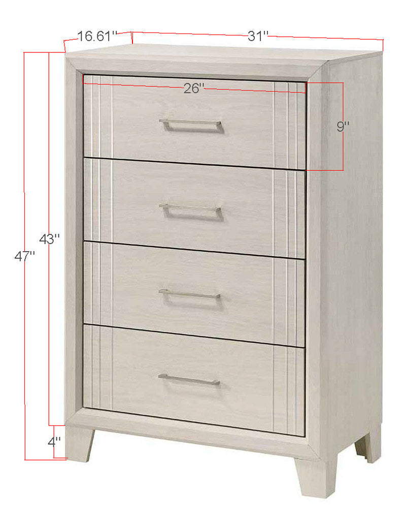 Charlie White Panel Bedroom Set from Crown Mark - Lara Furniture