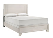 Charlie White Queen Panel Bed from Crown Mark - Lara Furniture