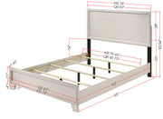 Charlie White Queen Panel Bed from Crown Mark - Lara Furniture