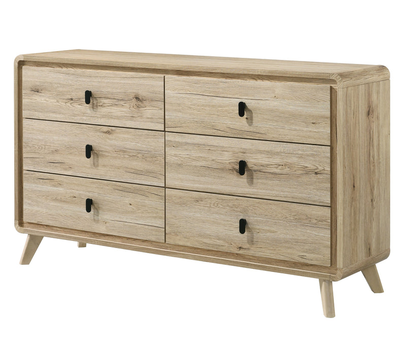 Dawson Light Wood Panel Bedroom Set from Crown Mark - Lara Furniture
