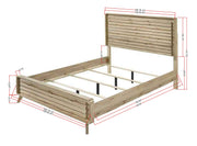 Dawson Light Wood Queen Panel Bed from Crown Mark - Lara Furniture
