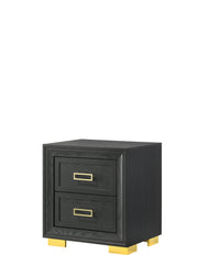 Pepe Black/Gold Panel Upholstered Bedroom Set - Lara FurnitureBedroom Set