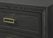 Pepe Black/Gold Panel Upholstered Bedroom Set - Lara FurnitureBedroom Set