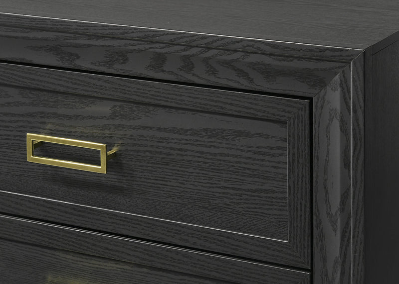 Pepe Black/Gold Panel Upholstered Bedroom Set - Lara FurnitureBedroom Set