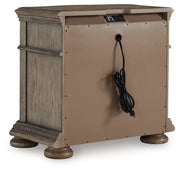 Ardenfield Light Brown King Sleigh Bed, Dresser, Mirror and Nightstand from Ashley - Lara Furniture