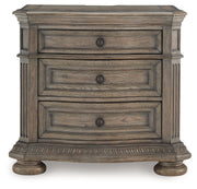 Ardenfield Light Brown King Sleigh Bed, Dresser, Mirror and Nightstand from Ashley - Lara Furniture