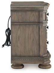 Ardenfield Light Brown King Sleigh Bed, Dresser, Mirror and Nightstand from Ashley - Lara Furniture