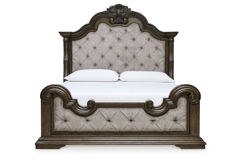 Maylee Dark Brown Upholstered Bedroom Set from Ashley - Lara Furniture