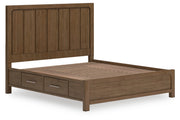 Cabalynn Light Brown King Panel Bed with Storage from Ashley - Lara Furniture