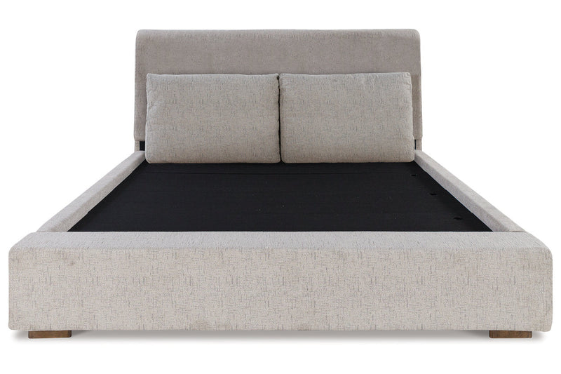 Cabalynn Light Brown California King Upholstered Bed from Ashley - Lara Furniture