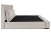 Cabalynn Light Brown California King Upholstered Bed from Ashley - Lara Furniture