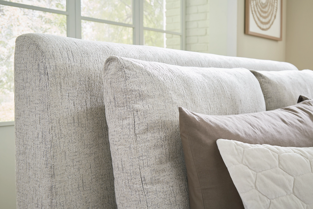 Cabalynn Light Brown King Upholstered Bed