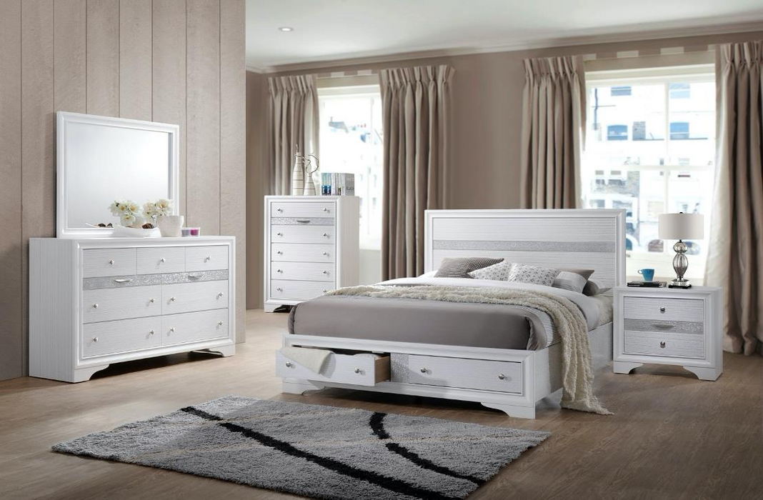 Sadeel White Storage Bedroom Set