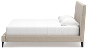 Cielden Soft Gray/Tan Upholstered Platform Bedroom Set from Ashley - Lara Furniture