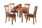 Berringer Rustic Brown Dining Table and 4 Chairs -  Ashley - Lara Furniture