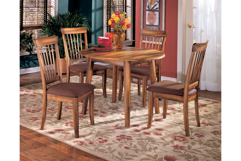 Berringer Rustic Brown Dining Table and 4 Chairs -  Ashley - Lara Furniture