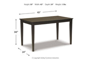 Kimonte Multi Dining Table and 4 Chairs -  Ashley - Lara Furniture
