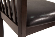 Hammis Dark Brown Dining Table and 4 Chairs -  Ashley - Lara Furniture