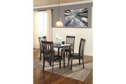 Hammis Dark Brown Dining Table and 4 Chairs -  Ashley - Lara Furniture