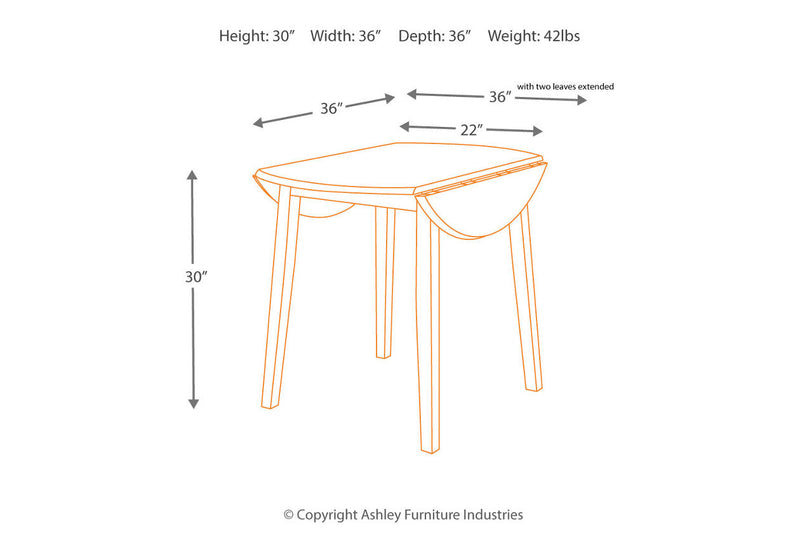 Hammis Dark Brown Dining Table and 4 Chairs -  Ashley - Lara Furniture