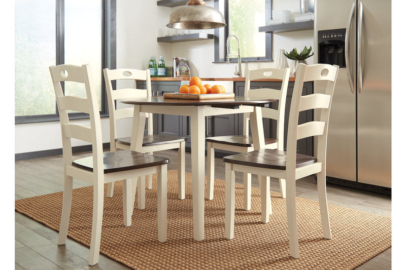 Woodanville Cream/Brown Dining Table with 4 Chairs -  Ashley - Lara Furniture