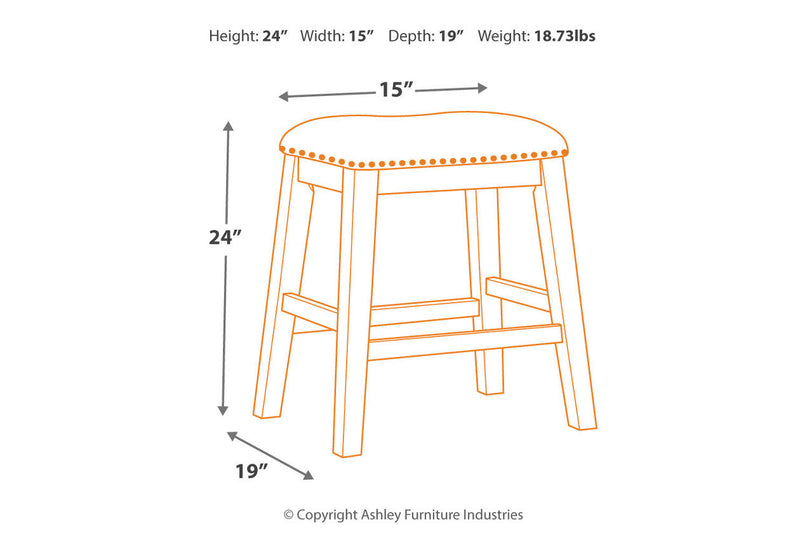Caitbrook Gray Counter Height Dining Table and 4 Barstools -  Ashley - Lara Furniture