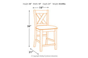 Caitbrook Gray Counter Height Dining Table and 4 Barstools -  Ashley - Lara Furniture