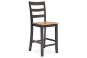 Gesthaven Natural/Brown Counter Height Dining Table and 4 Barstools -  Ashley - Lara Furniture
