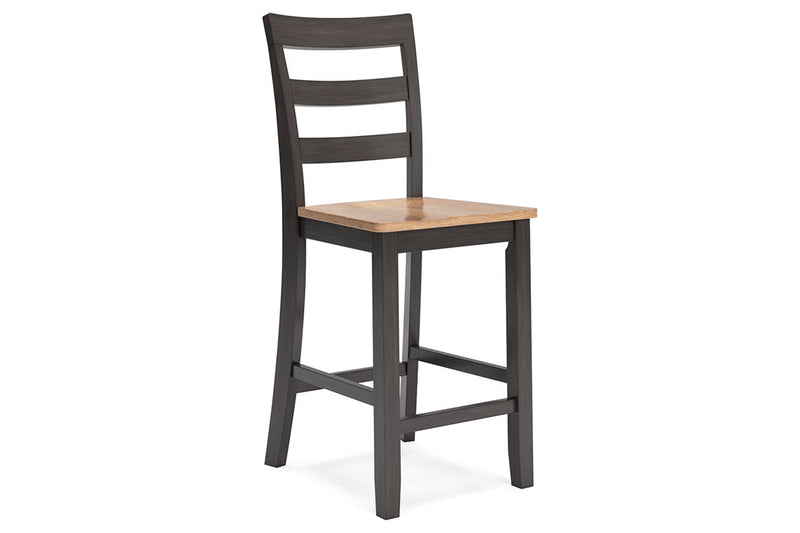 Gesthaven Natural/Brown Counter Height Dining Table and 4 Barstools -  Ashley - Lara Furniture