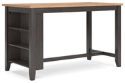 Gesthaven Natural/Brown Counter Height Dining Table and 4 Barstools -  Ashley - Lara Furniture