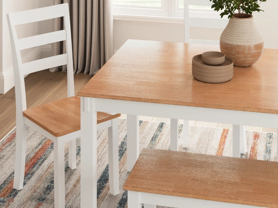 Gesthaven Natural/White Dining Room Table Set (6/CN)