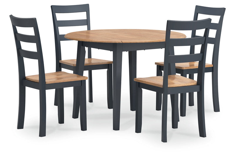 Gesthaven  Dining Table and 4 Chairs -  Ashley - Lara Furniture