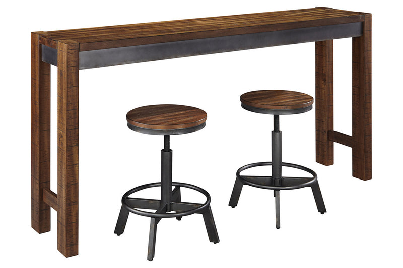 Torjin Brown/Gray Counter Height Dining Table and 2 Barstools -  Ashley - Lara Furniture