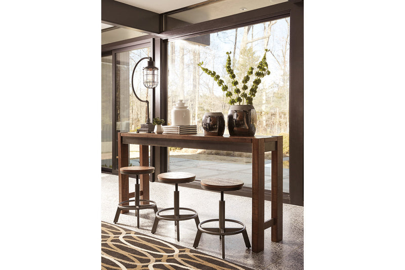 Torjin Brown/Gray Counter Height Dining Table with 4 Barstools -  Ashley - Lara Furniture
