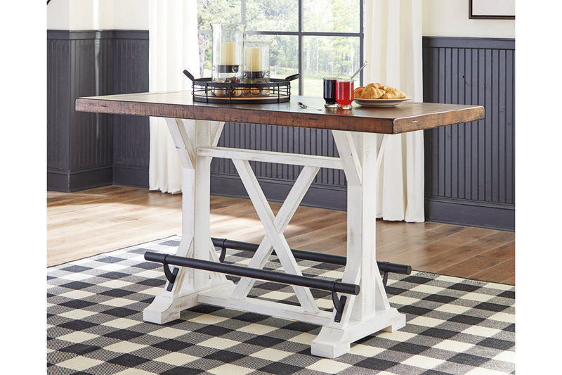Valebeck Multi Counter Height Dining Table, 4 Barstools and Server -  Ashley - Lara Furniture