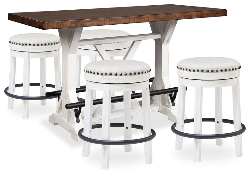Valebeck Counter Height Dining Table and 4 Barstools from Ashley - Lara Furniture