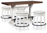 Valebeck Counter Height Dining Table and 4 Barstools from Ashley - Lara Furniture