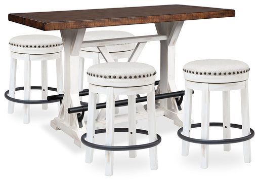 Valebeck Counter Height Dining Table and 4 Barstools from Ashley - Lara Furniture