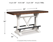Valebeck Counter Height Dining Table and 4 Barstools from Ashley - Lara Furniture