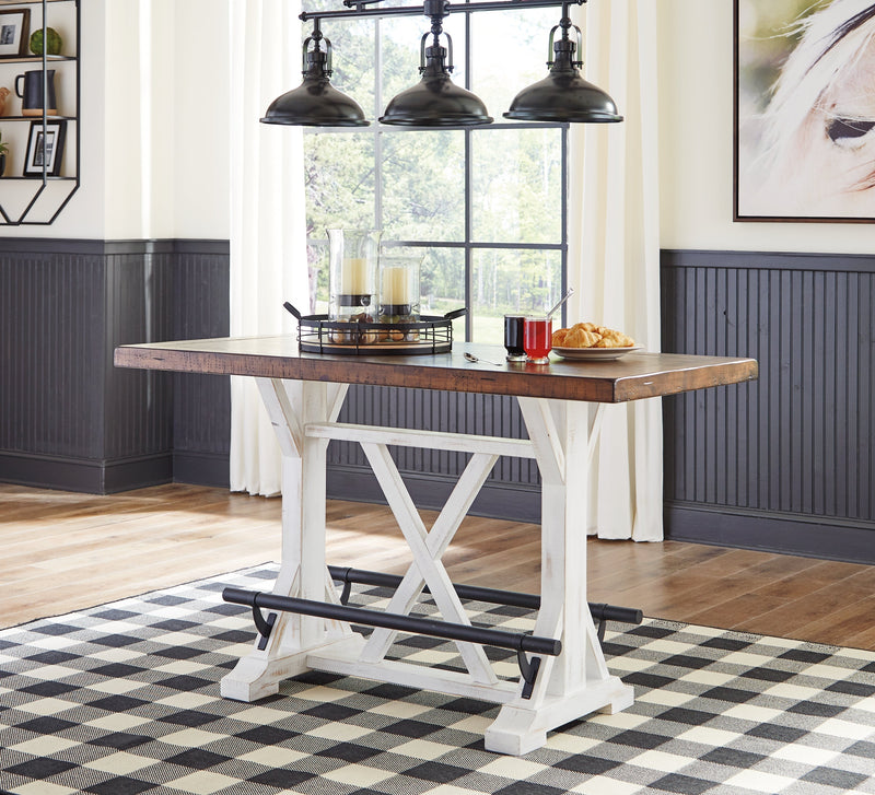 Valebeck Counter Height Dining Table and 4 Barstools from Ashley - Lara Furniture