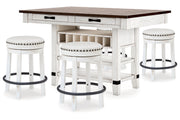 Valebeck Multi Counter Height Dining Table and 4 Barstools -  Ashley - Lara Furniture