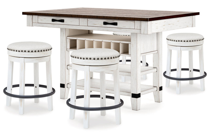 Valebeck Multi Counter Height Dining Table and 4 Barstools -  Ashley - Lara Furniture