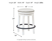 Valebeck Counter Height Dining Table and 4 Barstools from Ashley - Lara Furniture