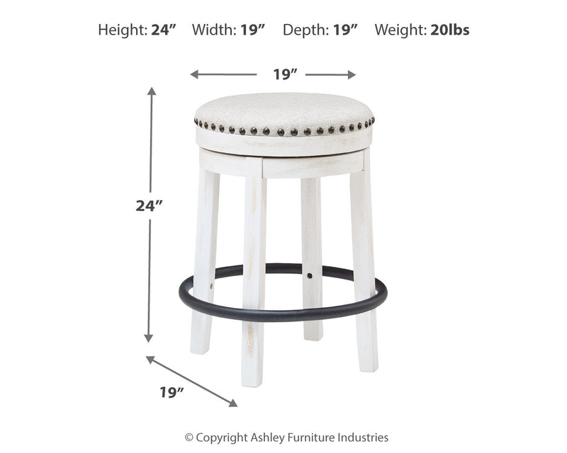 Valebeck Counter Height Dining Table and 4 Barstools from Ashley - Lara Furniture