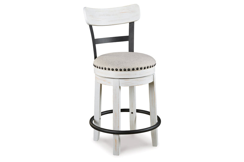 Valebeck White Counter Height Dining Table and 2 Barstools -  Ashley - Lara Furniture