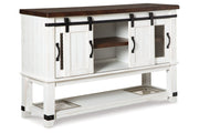 Valebeck Multi Counter Height Dining Table, 4 Barstools and Server -  Ashley - Lara Furniture