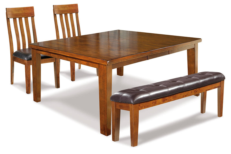 Ralene Medium Brown Dining Table and 2 Chairs and Bench -  Ashley - Lara Furniture
