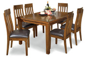 Ralene Medium Brown Dining Table and 6 Chairs -  Ashley - Lara Furniture