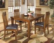 Ralene Dining Table and 4 Chairs in Medium Brown from Ashley - Lara Furniture